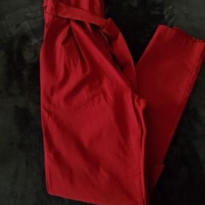 Windsor Red High Waisted Pants